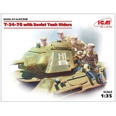 ICM 1:35 T-34/76與坦克乘員塑膠模型坦克 35368, 1個