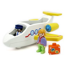 Playmobil 1 2 3 客機和乘客人偶套裝 70185, 1套
