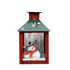 seolremhouse 聖誕老人與雪人茶蠟燭台, 方形雪人, 1個