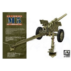 AFV CLUB 35S64 1/35 U.S 3 inch Gun M5 On Carriage M1 프라모델, 1개