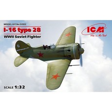 ICM ICM 32002 1/32 I-16 Type 28 WW2蘇聯戰鬥機塑膠模型, 1個