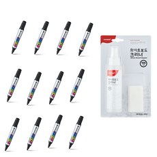 MONAMI 慕那美 彩色白板筆 12入+白板擦組, 黑色的, 1套