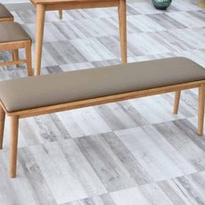 이즈네이처 원목 솔리드 3인 벤치의자, 라이트브라운