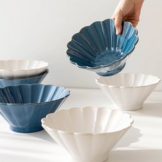 마리아꾸르끼 키엘로 면기 소 2종 x 2p, 코발트블루,크림화이트, 1세트