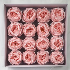 人造皂花牡丹頭16p+花盆16p DIY套組, 粉色的