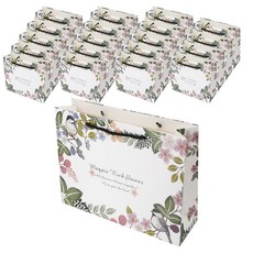 LEAD HOME 花朵圖案購物袋 M號, 20入, 混色