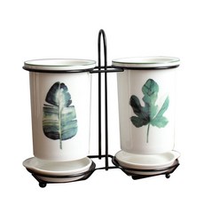 Market Pio 陶瓷2格餐具筒, 款式9, 1個