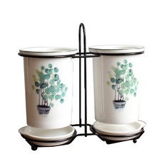 Market Pio 陶瓷2格餐具筒, 款式1, 1個