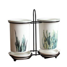 Market Pio 陶瓷2格餐具筒, 款式10, 1個