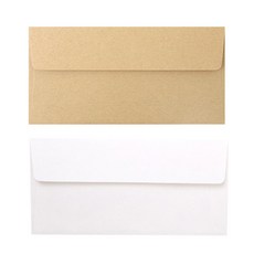 2Youngdesign 現代橫式零用錢信封 小 2款 x 20p, 牛皮紙, 白色, 1套