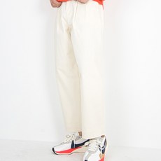 골드퍼센트 남성용 히든 밴딩 스판 와이드 크림 팬츠