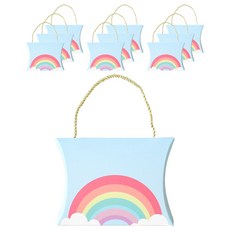 Donna&deco Jera 彩虹繩提把盒 小 15 x 11 cm, 10個, 天藍色