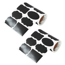 도나앤데코 지누 8가지 혼합형 롤 스티커, 블랙, 2개