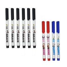 花生漫畫史努比中粗筆 黑色 6支+紅色 2支+藍色 2支, 混色, 1套