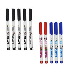 花生漫畫史努比中粗筆 黑色 5支+紅色 2支+藍色 3支, 混色, 1套