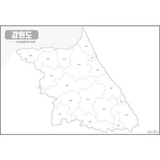 Map.Come 韓國江原道著色地圖 S號, 1個