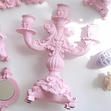 法式室內裝飾燭台, 粉色的