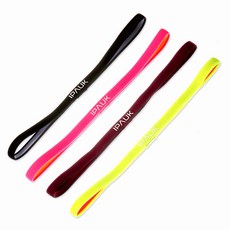 IPAUK 跑步瑜伽普運動頭帶 4 件套 FSB-002, 黑色、粉色、紫色、黃色