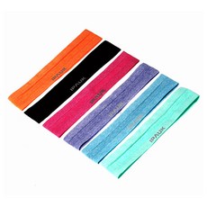 IPAUK 跑步瑜伽普運動頭帶 6 件套 FSB-005, 黑色、翡翠色、海軍藍、天藍色、橙色、粉色