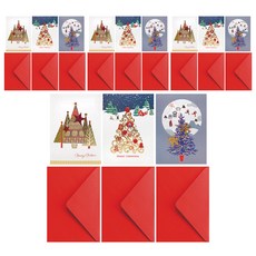 From&To 聖誕卡片信封 S1030q456 3款 x 4入組, 混合顏色, 1套