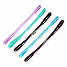 IPAUK 跑步瑜伽普運動頭帶 5 件套 FSB-003, 黑色、紫羅蘭色、天藍色、翡翠色、海軍藍