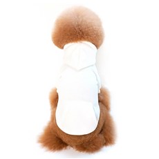 알럽펫 반려동물 단색 포켓 스웨터, 화이트, 1개