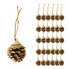 Indy K 聖誕節聖誕松果點裝飾, 50個, 混合色