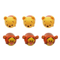 小熊維尼讚美印章萬年印章 2種*3入, 小熊維尼+跳跳虎, 單色