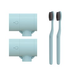 클린디 T-DRYER 칫솔살균 건조기 CL-401 2p + 친환경 칫솔 2p세트, 민트