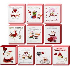 F5-1 500 聖誕卡 10款, 混合色, 2套