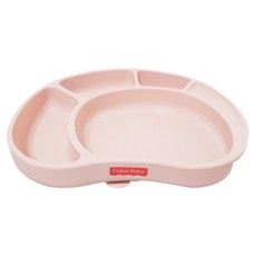 fisher-price 費雪 矽膠吸盤式分隔餐盤, 粉色