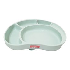 fisher-price 費雪 矽膠吸盤式分隔餐盤, 薄荷綠