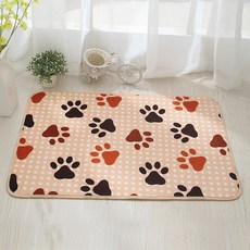Ilovehome 高級天鵝絨柔軟布料地墊, 狗腳印