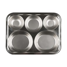 不鏽鋼餓肚子蓋飯餐盤 3菜, 單色