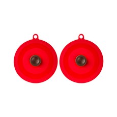 矽膠多用途碗蓋 2p, 紅色的