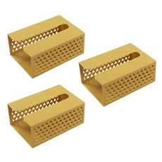 Market Gamsung 塑膠製壁貼式多用途廚房紙巾盒, 黃色, 3入