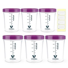 VANADA Premium副食品容器, 紫色, 270ml, 6個