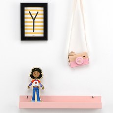 書架 + 水泥牆用釘, 粉紅色(書架), 1層