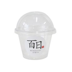 透明瑪芬杯 小 圓頂蓋 100入 + 百日貼紙 漢字1 100入, 1套