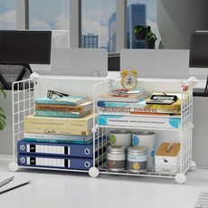 加팡 書桌縫隙收納書架 K, 白色