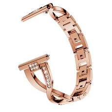 Chomi&Seven Galaxy Gear S2/Classic/Sports/Watch 閃亮水鑽金屬錶帶 42mm, 玫瑰金, 1個