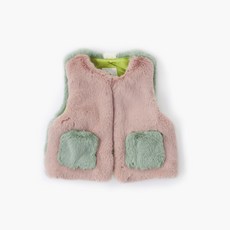 Choco.el 女童拼接毛絨背心 cfa10vt218