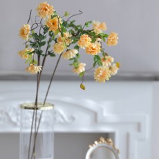 미스모네 조화 흘러내리는 미니 소국 가지, C 옐로우, 1개