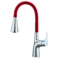 DAROS 一孔廚房眼鏡蛇龍頭紅色 DS-120R, 1個
