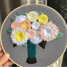 에이엘비 이지자수 DIY키트 20cm, 1세트, 몽글몽글(n23)