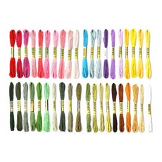 法式刺繡繞線板 繡線 DMC 編號相容 8m 80色套組, 混色, 1個