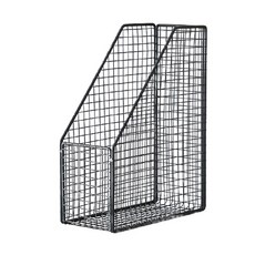 網狀鐵製雜誌架, 黑色的, 1個