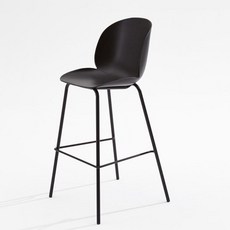 미스터가구 메이커 스틸 사출 파스텔 바체어 ONE 2p, 블랙