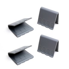 韓國製造 Pia 國產矽膠手持防燙鍋柄夾 2入, 灰色, 2套