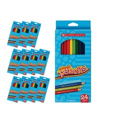 SCHOLASTIC 彩色鉛筆 12入, 24 種顏色